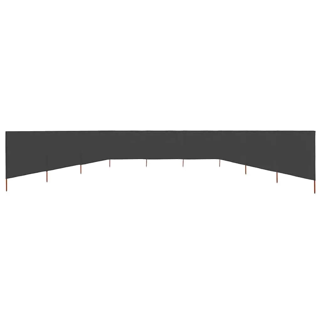 Folding Wind Screen Anthracite 1200x160cm 9 Panel Outdoor Shelter for Garden Privacy