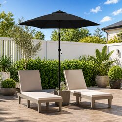 Enhance Your Outdoor Area with 200x224 cm Black Parasol Sunshade