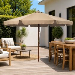 Enhance Your Patio with a 330cm Taupe Garden Parasol