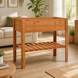 Enhance Your Space with a 2-Tier Wooden Plant Stand