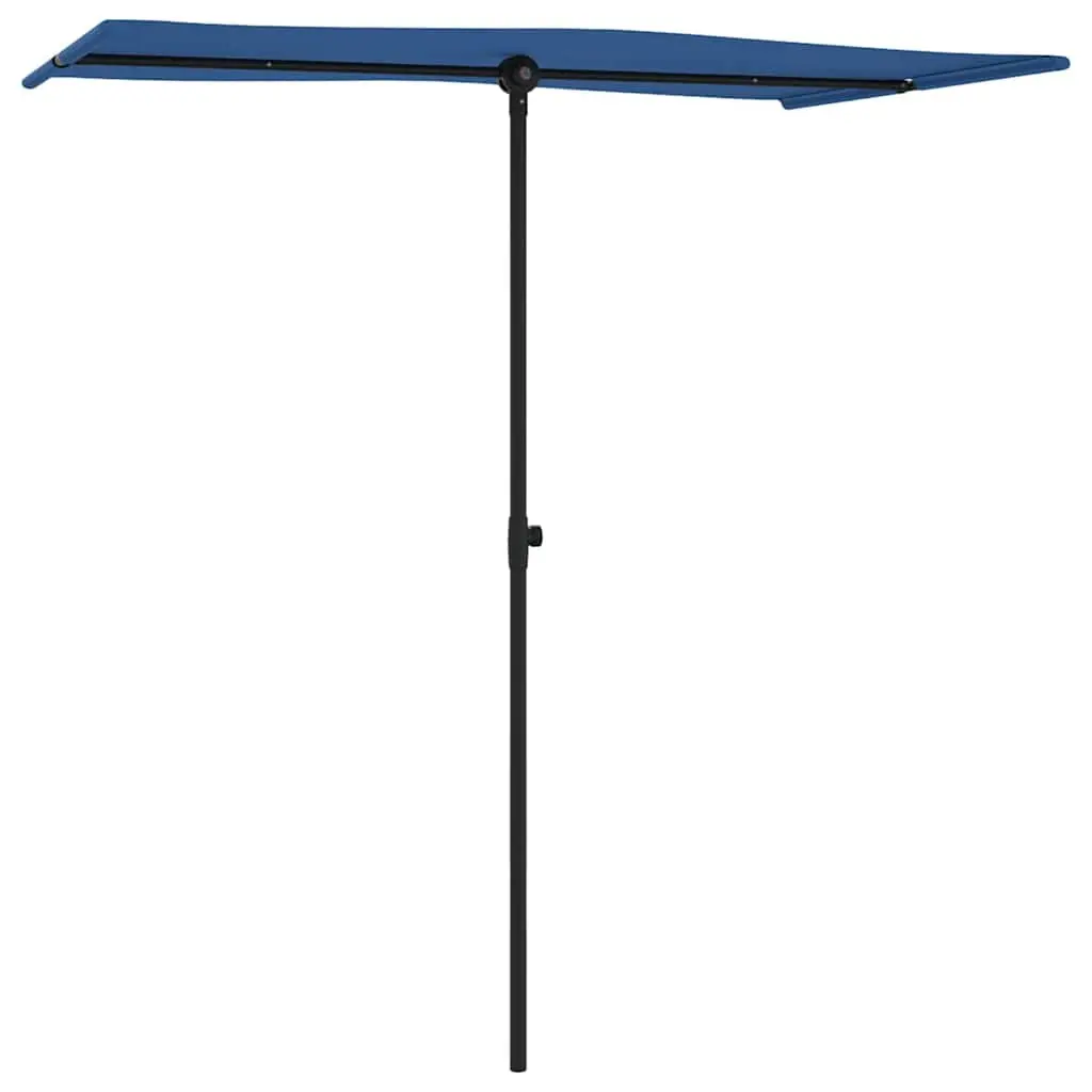 Garden Parasol 180x110 cm Rotating Canopy UV Protective Azure Blue