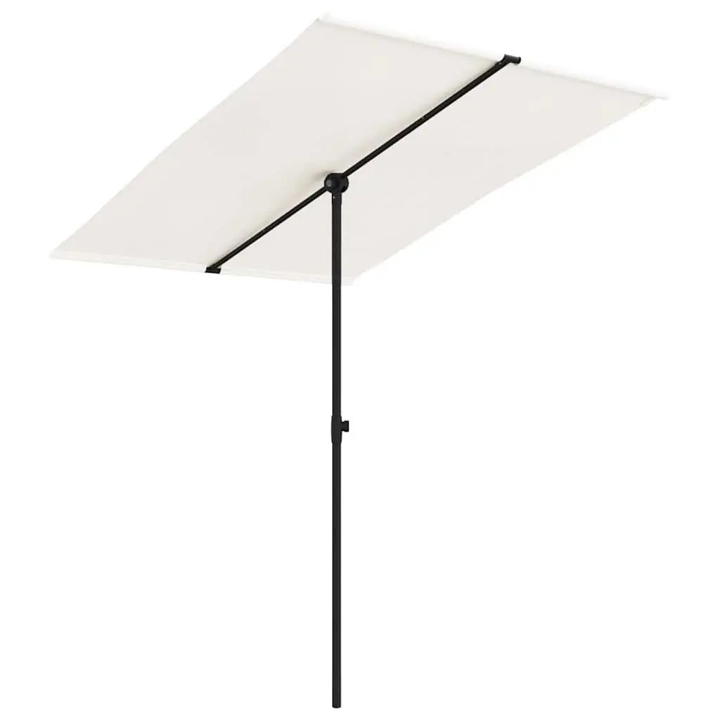 Garden Parasol 2x1.5m Flat Top Rotating Adjustable Height Shade