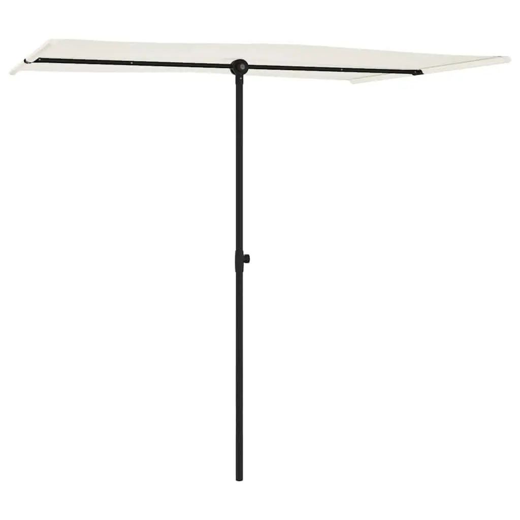 Garden Parasol 2x1.5m Flat Top Rotating Adjustable Height Shade
