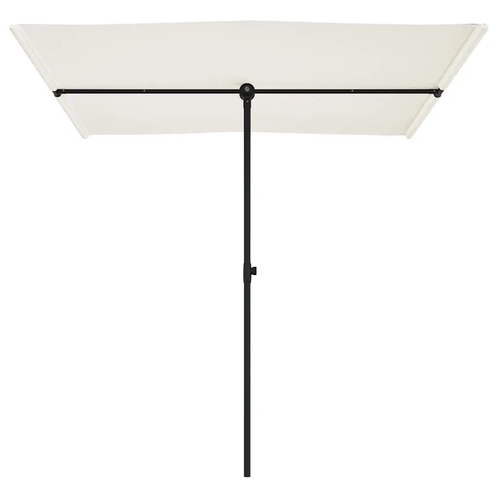 Garden Parasol 2x1.5m Flat Top Rotating Adjustable Height Shade