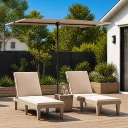 Elevate Your Outdoor Space with this 2x1.5m Taupe Parasol