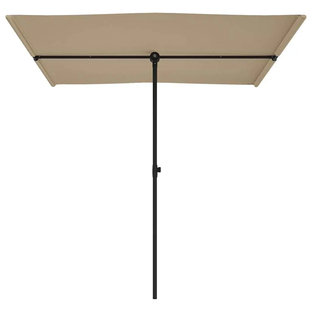 Garden Parasol 2x1.5m UV Protective Polyester Cover Adjustable Height Taupe