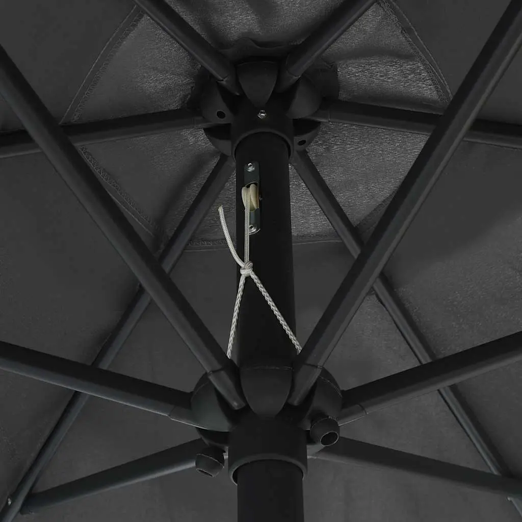 Garden Parasol 270x246 cm Crank Mechanism UV Protective Polyester Cover Anthracite