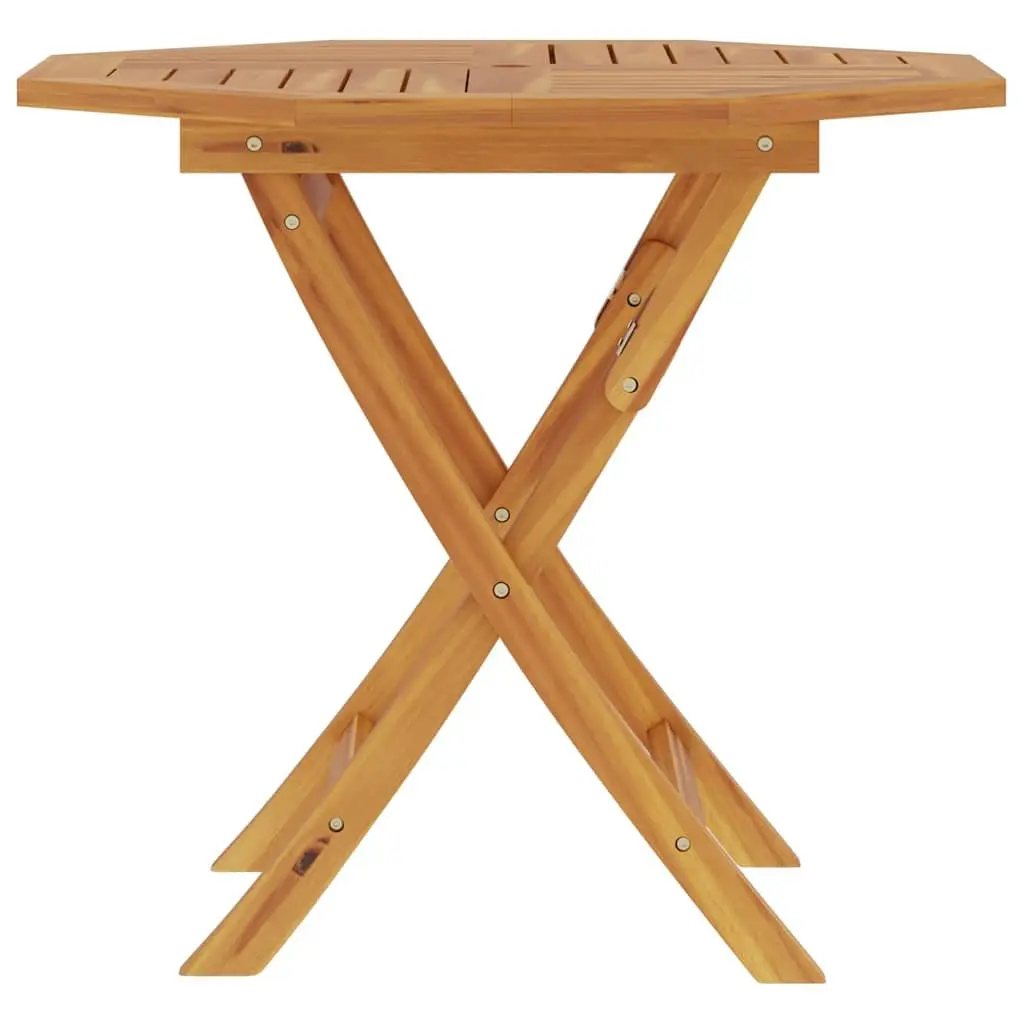 Folding Outdoor Dining Table 85x85x76cm Solid Teak Wood Weather Resistant Brown