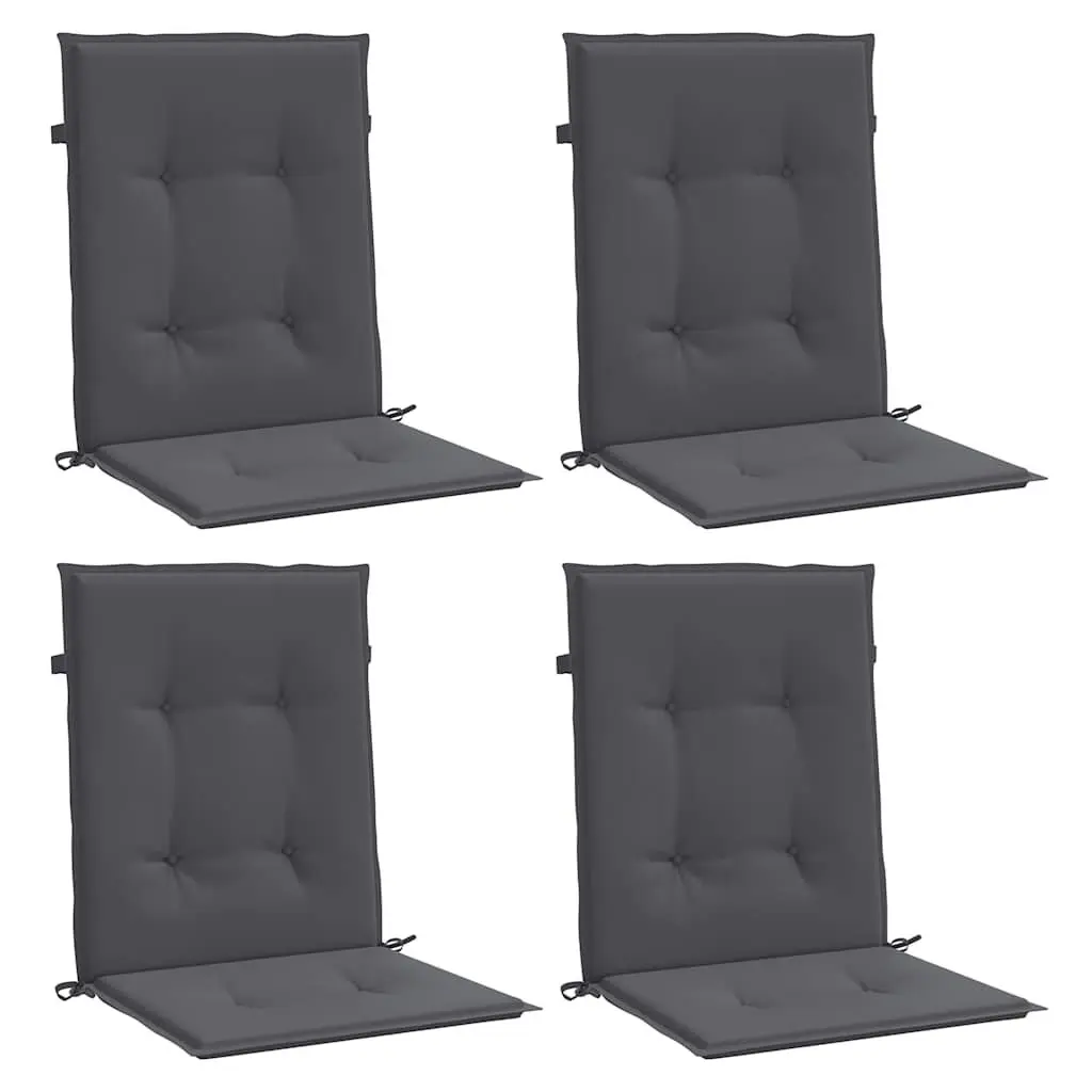 Garden Chair Cushions 100x50x3cm Anthracite Lowback Outdoor Patio Seat Pads