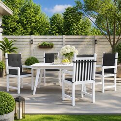 Transform Your Space with Black Lowback Chair Cushions 4 pcs