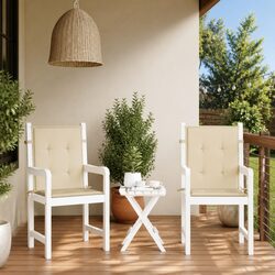 Beige Lowback Chair Cushions 2 Pack for Outdoor Spaces