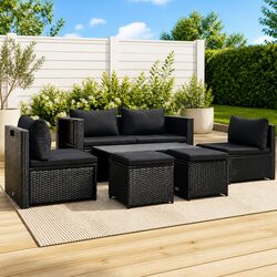 Transform Your Outdoor Space with 6-Piece Lounge Set