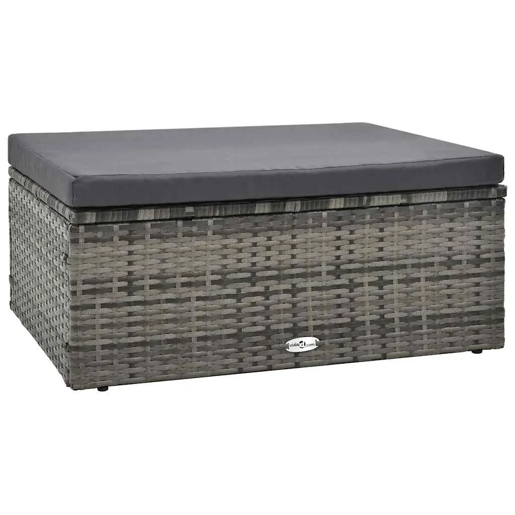 Outdoor Lounge Set 5 Piece Weather Resistant PE Rattan Grey Sofa