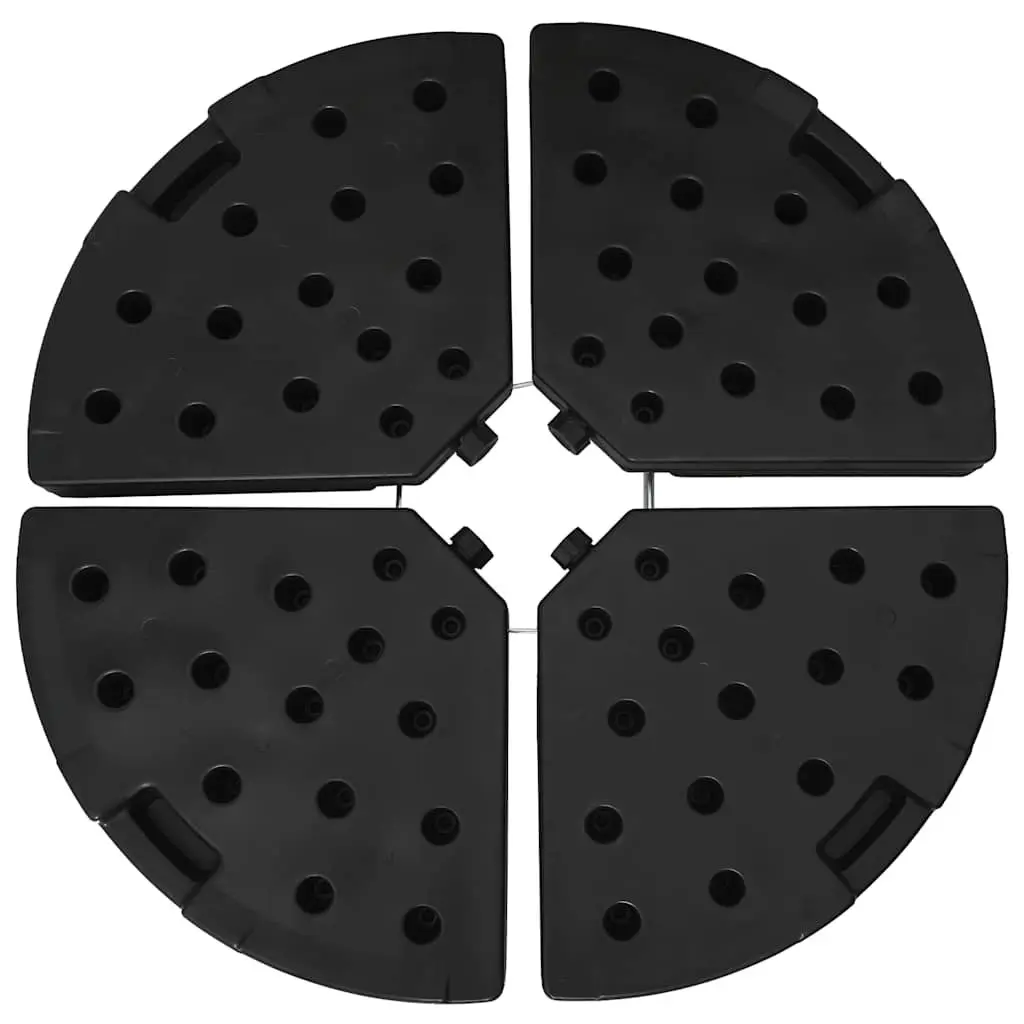 Umbrella Base Set of 4 Fan-shaped Heavy Duty Water Sand Fillable