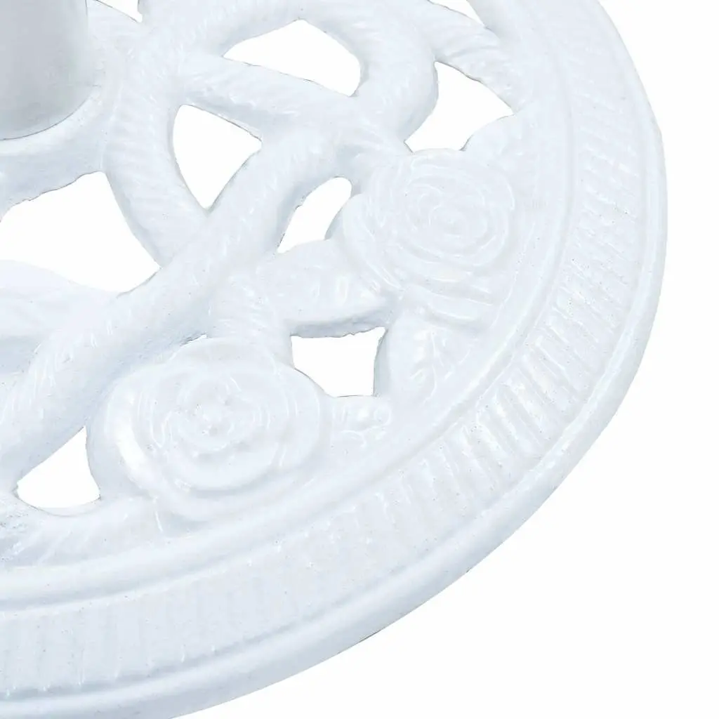 Cast Iron Umbrella Base 40cm White Outdoor Patio Stand 9kg Stable Mounting System