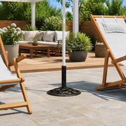 Stylish Cast Iron Parasol Stand for Outdoor Gardens 40cm