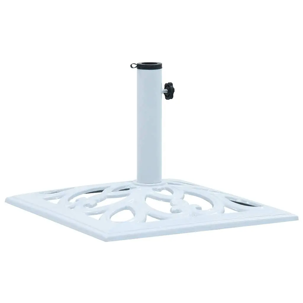 Umbrella Base Cast Iron White Heavy Duty Outdoor Garden Parasol Stand Holder