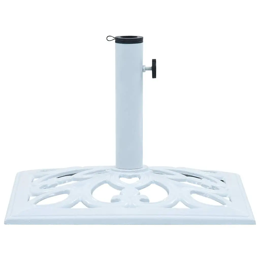 Umbrella Base Cast Iron White Heavy Duty Outdoor Garden Parasol Stand Holder