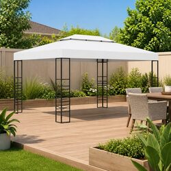 Enhance Your Outdoor Space with a White Gazebo 4x3x2.7m