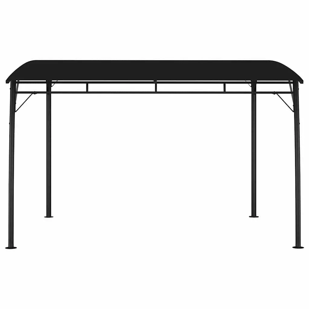 Garden Sunshade Awning 3x3x2.55m Metal Frame Powder-Coated Steel Fabric Sunroof Anthracite
