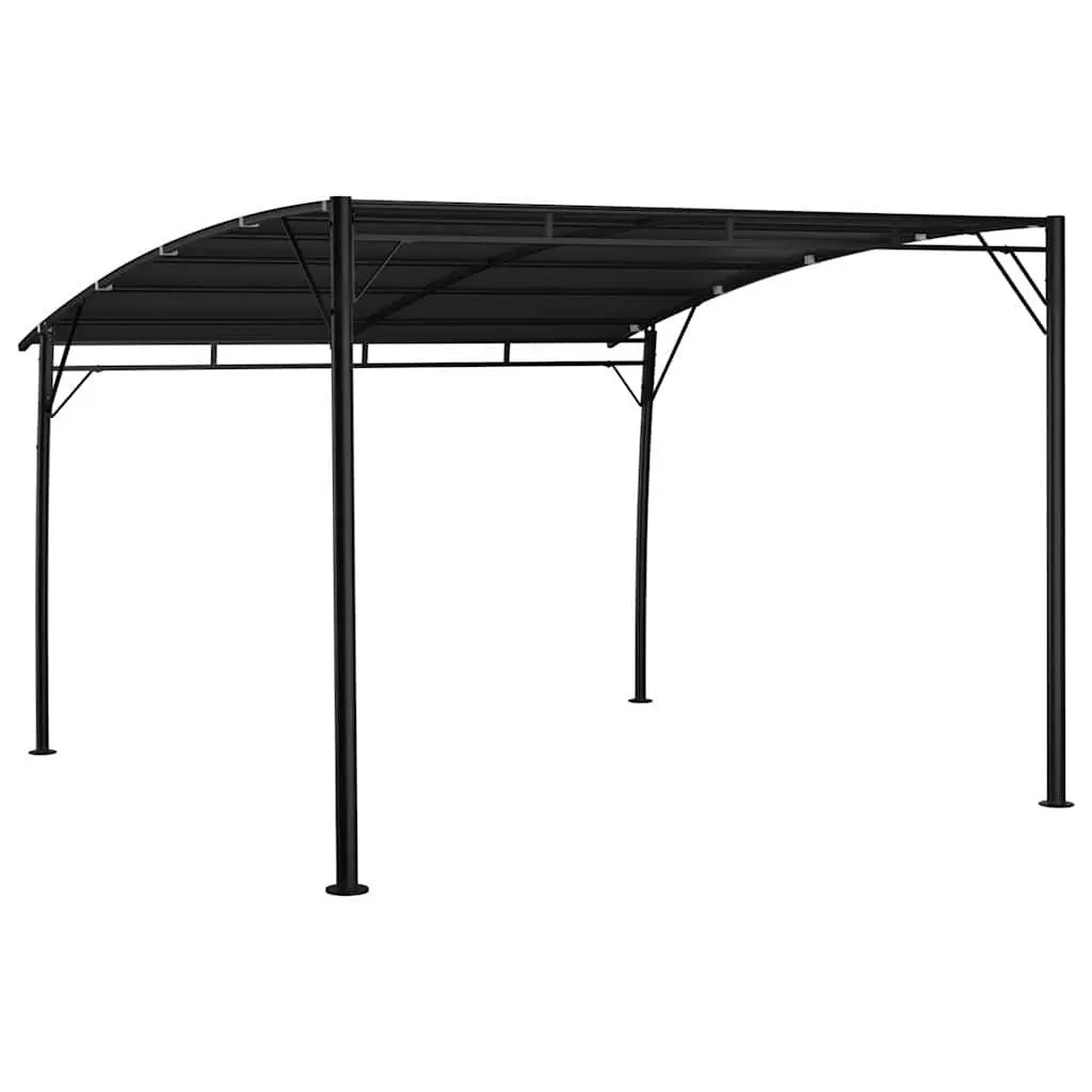 Garden Sunshade Awning 3x3x2.55m Metal Frame Powder-Coated Steel Fabric Sunroof Anthracite