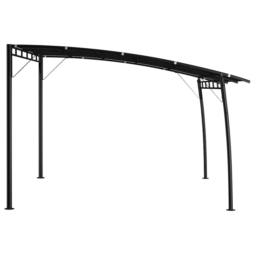 Garden Sunshade Awning 4x3x2.55m Metal Frame Fabric Roof Outdoor Canopy
