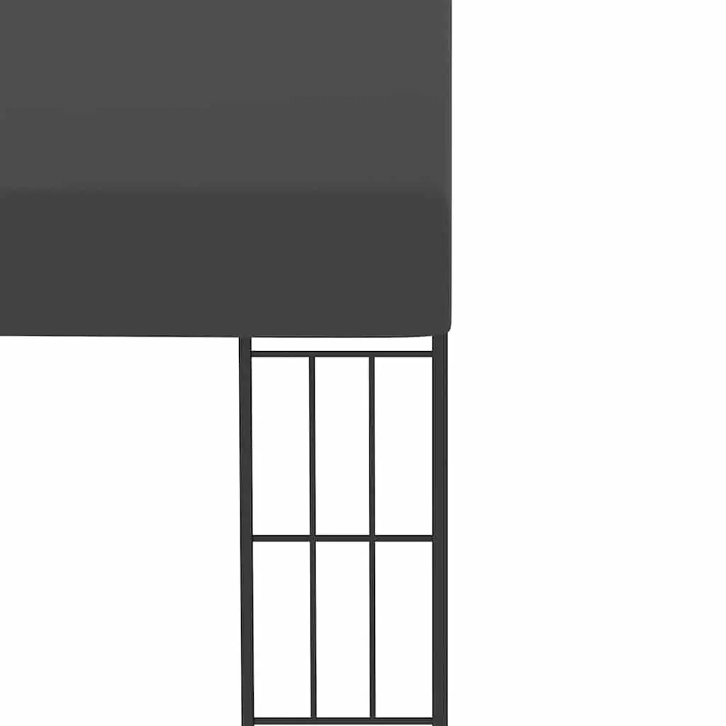 Wall-mounted Gazebo 3x4 m Anthracite Retractable Patio Sun Shade Shelter