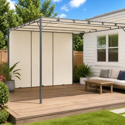 Cream Gazebo 4x3x2.25m