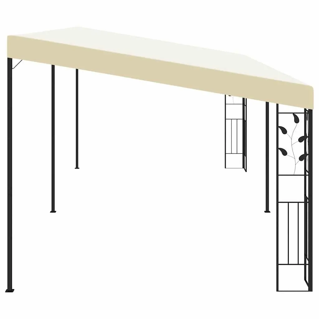 Wall-mounted Gazebo 6x3x2.5m Outdoor Garden Canopy Shade Structure Cream