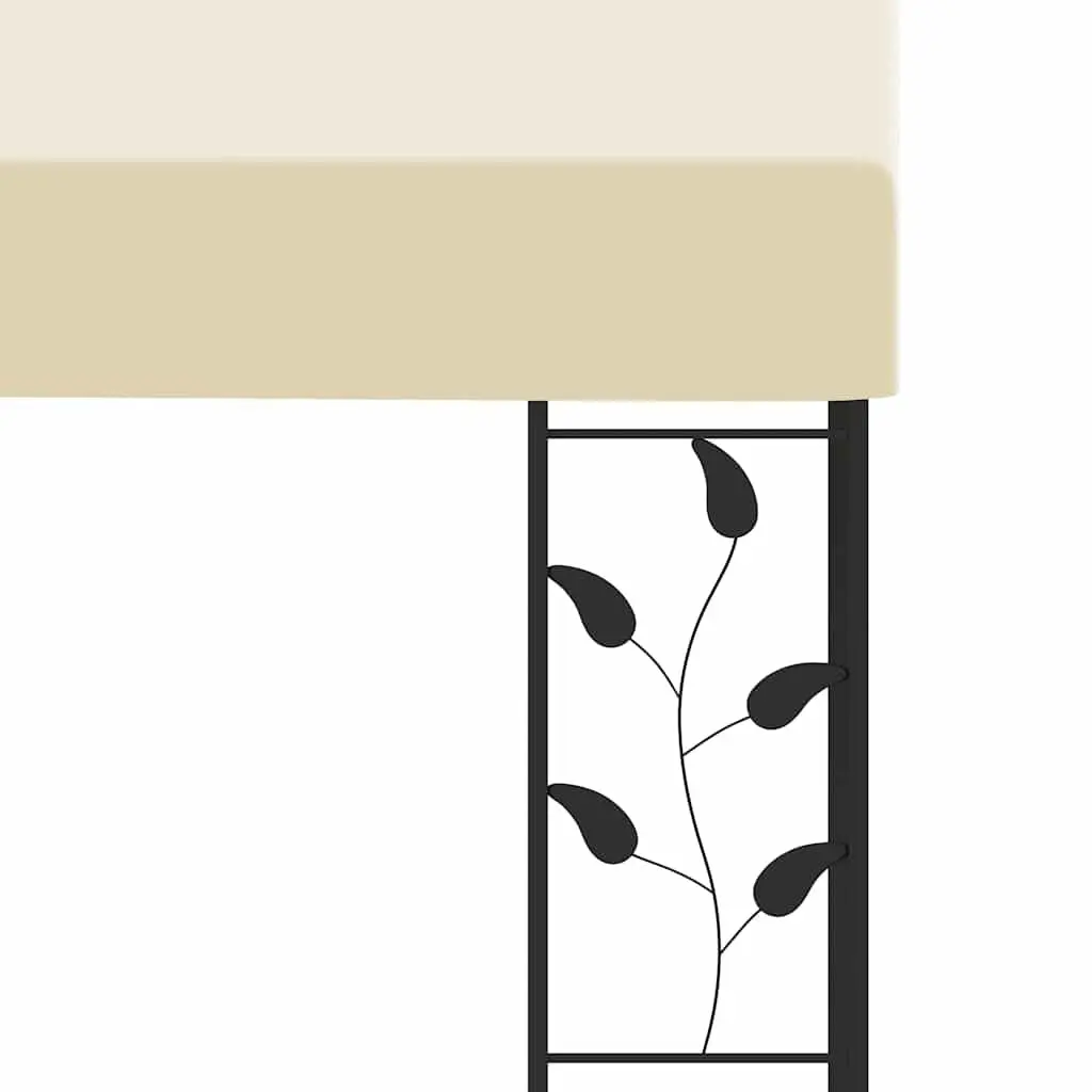 Wall-mounted Gazebo 6x3x2.5m Outdoor Garden Canopy Shade Structure Cream