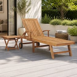 Brown Outdoor Sun Lounger with Adjustable Features for Comfort