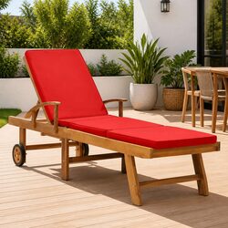 Teak Hardwood Sun Lounger for Outdoor Comfort