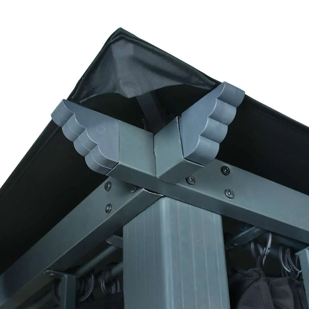 Outdoor Canopy Gazebo 300x300 cm Anthracite with Removable Curtain Sidewalls for Garden Events