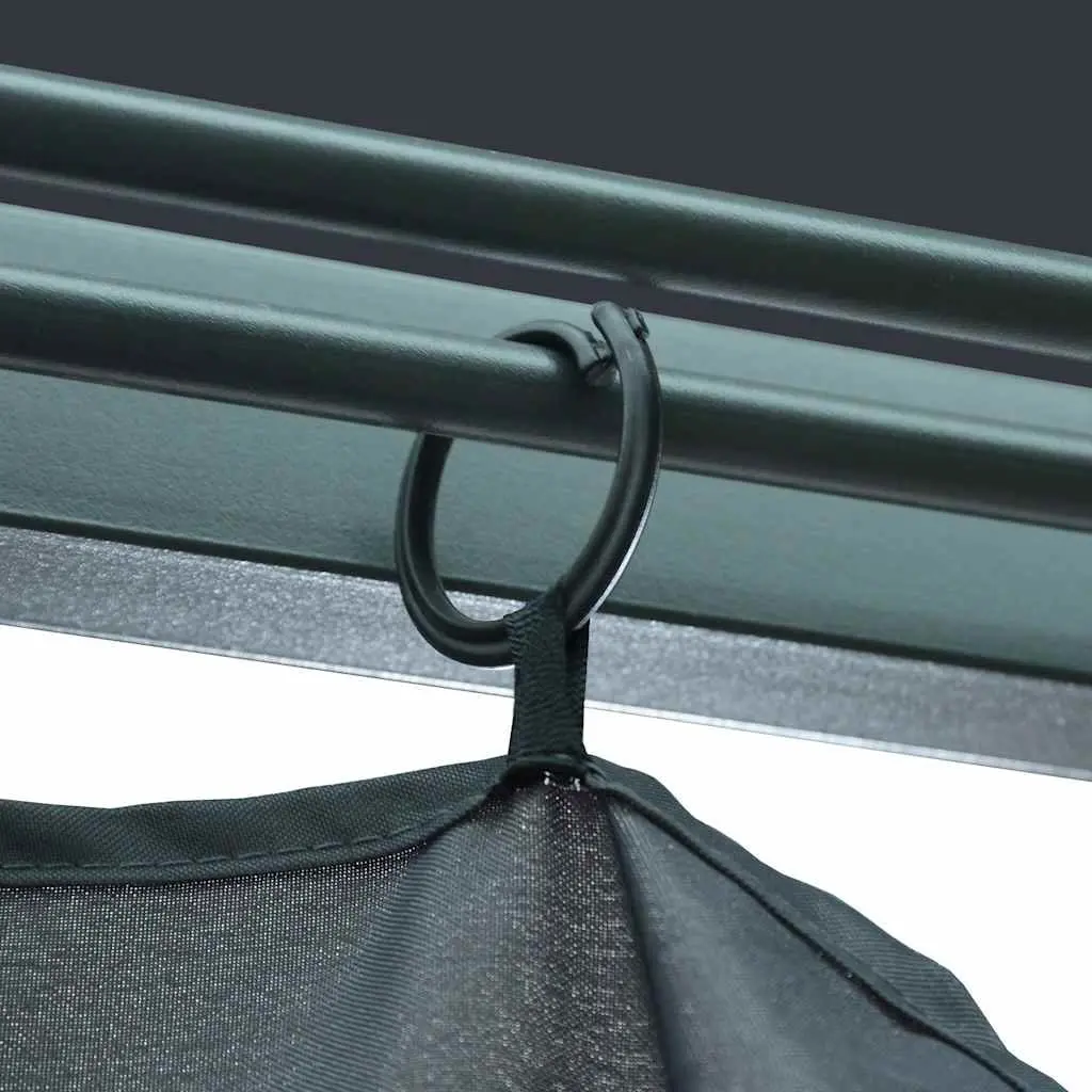 Outdoor Canopy Gazebo 400x300cm Anthracite with Mesh Screens Curtains and Sidewalls