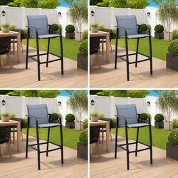 Elevate Your Outdoor Space with 4 Bar Chairs in Grey