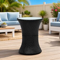 Stylish Drum-Shaped Garden Side Table for Patio Relaxation