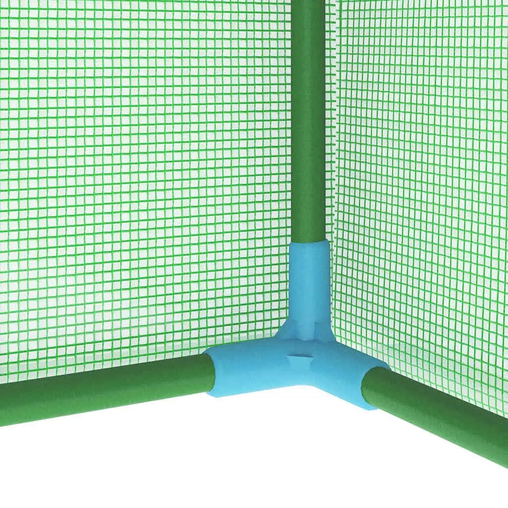 Greenhouse Steel Frame 1 x 0.5 x 1.9 m PE Mesh Fabric Cover Garden Plant House