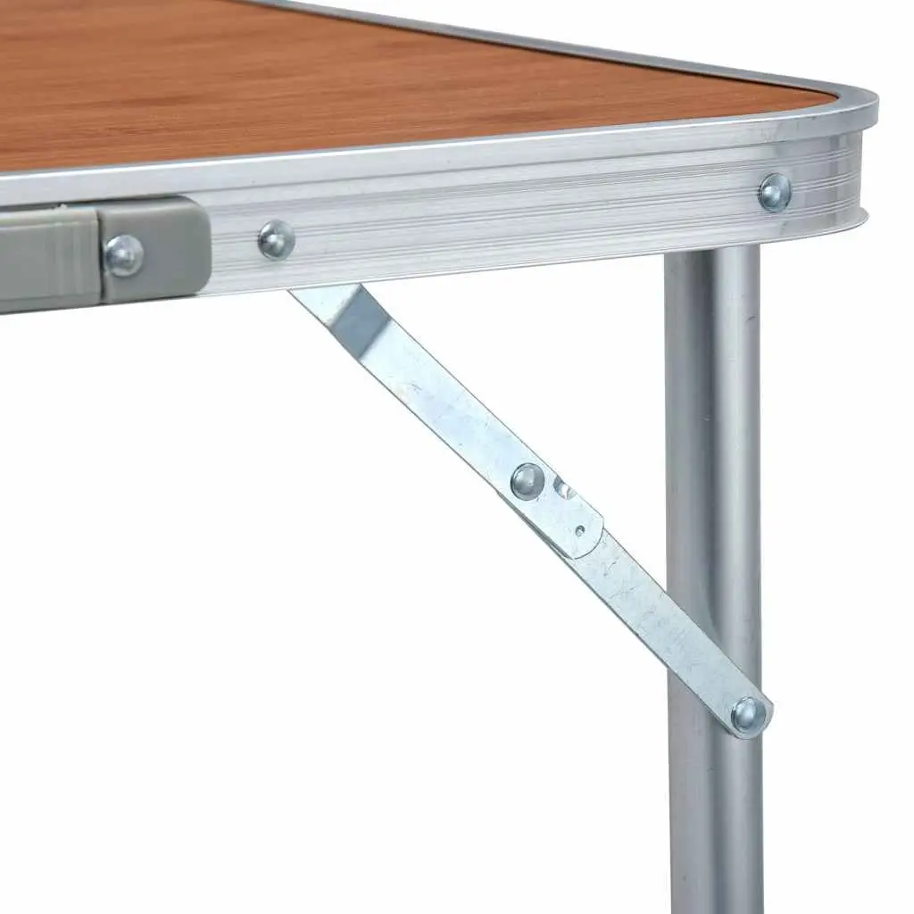 Foldable Camping Table 240x60 cm Adjustable Height Portable for Outdoor Picnic