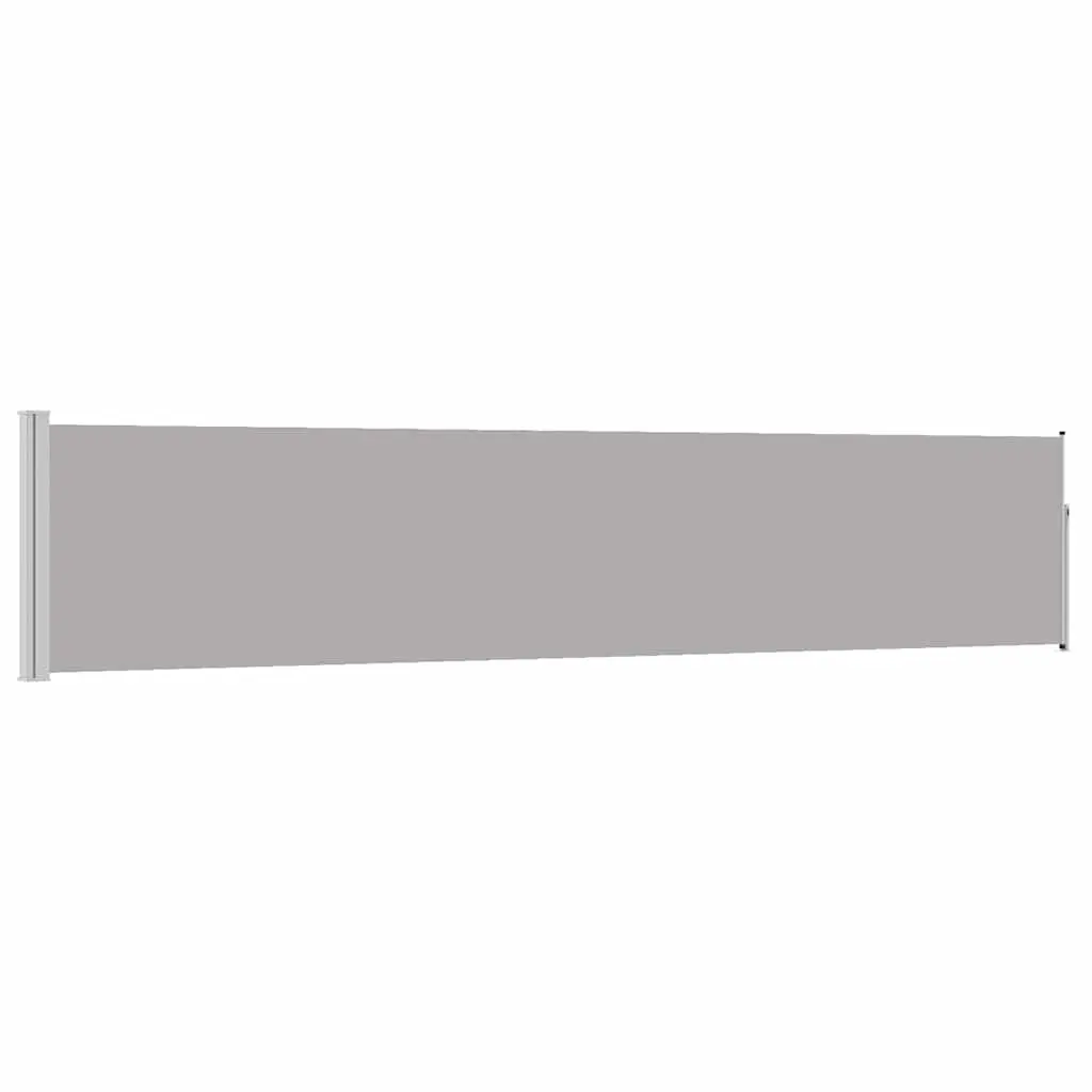 Retractable Side Awning 100x500 cm Grey Privacy Screen Outdoor Sunshade