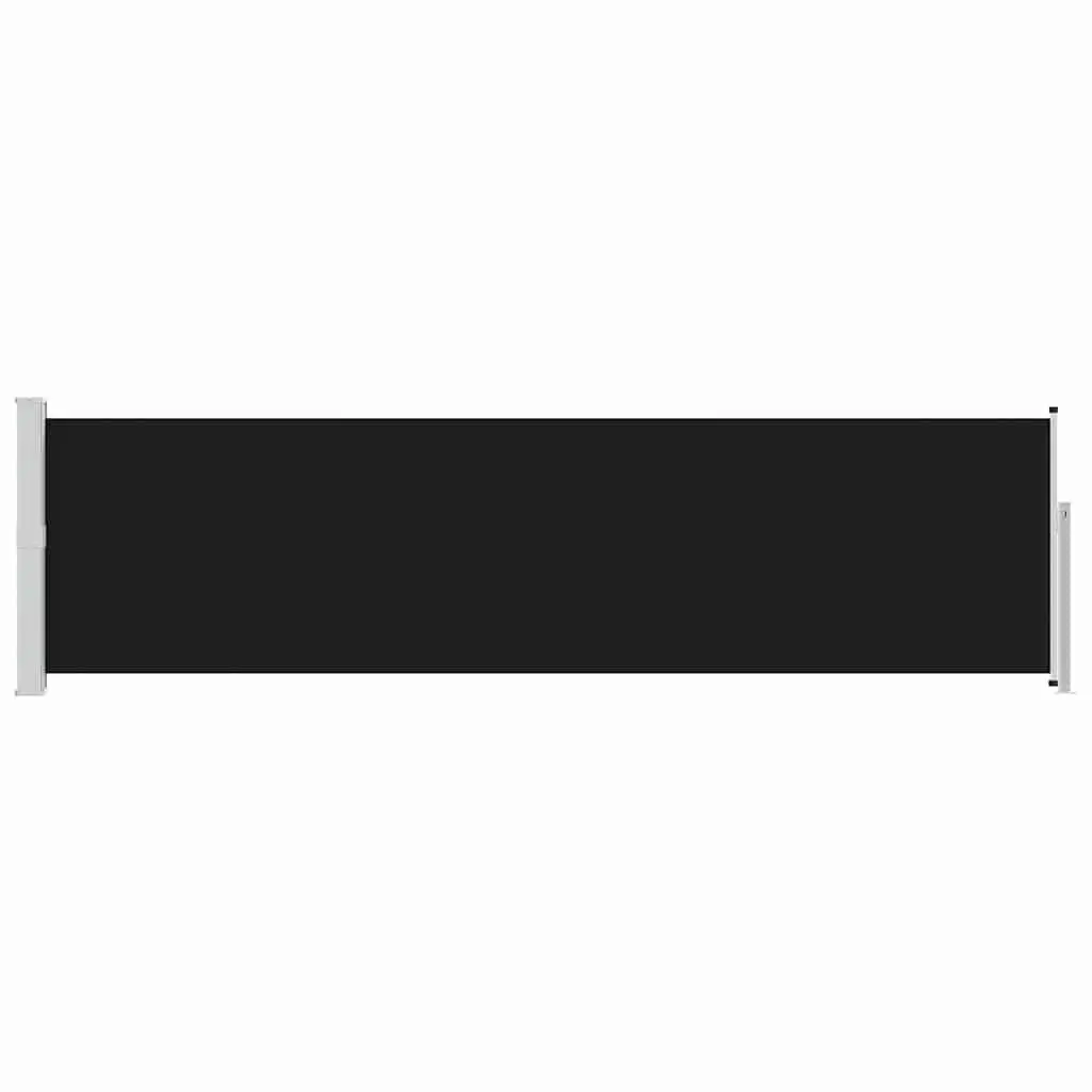 Retractable Side Awning 140x500 cm Black Outdoor Privacy Screen Shade