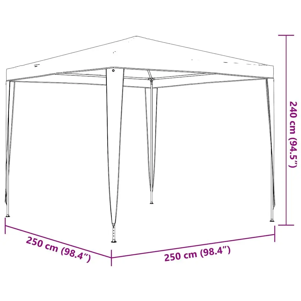 Party Tent 2.5x2.5m Outdoor Canopy Gazebo Garden Pavilion Portable UV Resistant Water Resistant