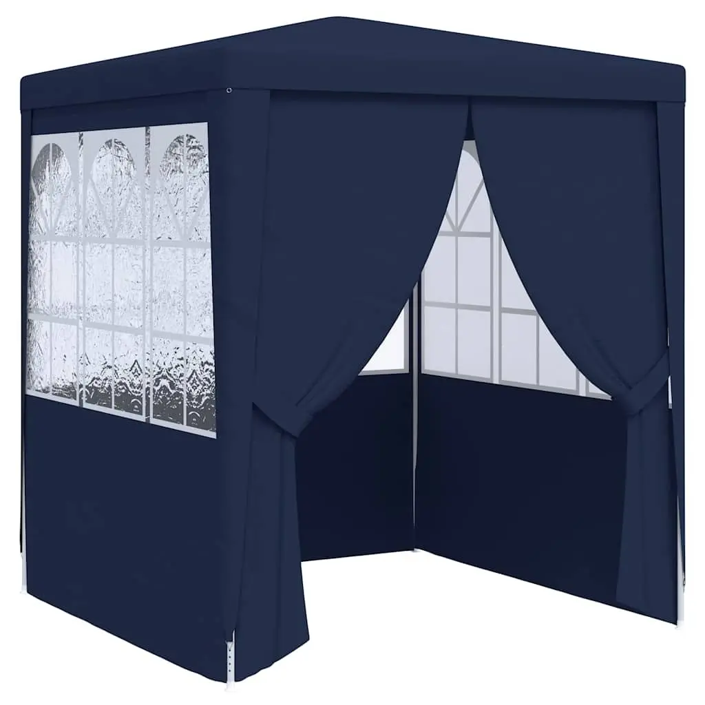 Party Tent 2.5x2.5m Outdoor Gazebo Canopy UV and Water Resistant with Side Walls and Door Blue