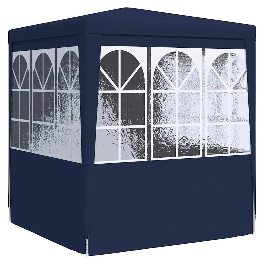 Party Tent 2.5x2.5m Outdoor Gazebo Canopy UV and Water Resistant with Side Walls and Door Blue