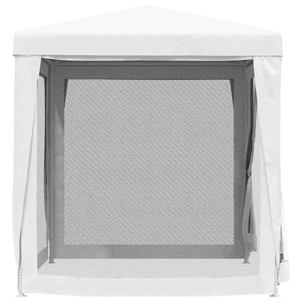 Party Tent 2x2m White Mesh Sidewalls Outdoor Gazebo Canopy for Events Weddings