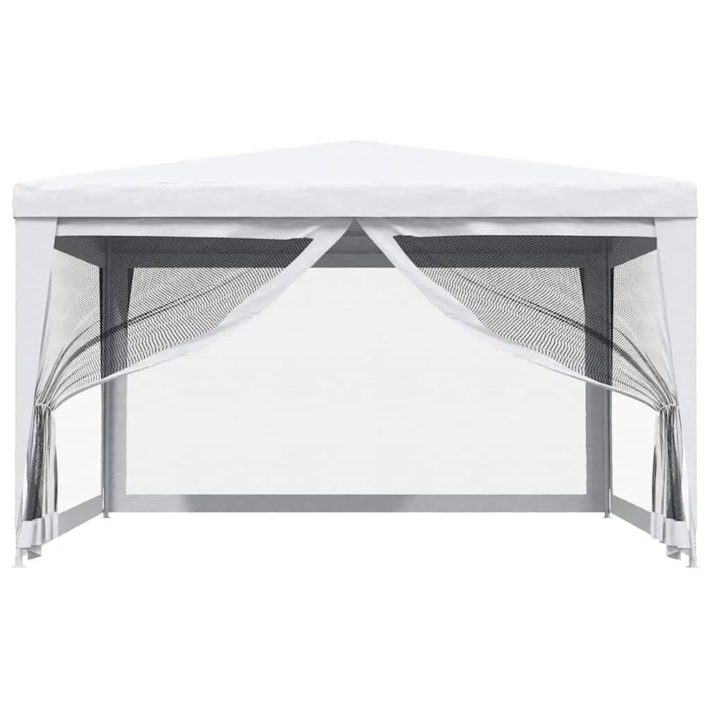 Party Tent 4x4m White Mesh Sidewalls Outdoor Gazebo for Events Weddings