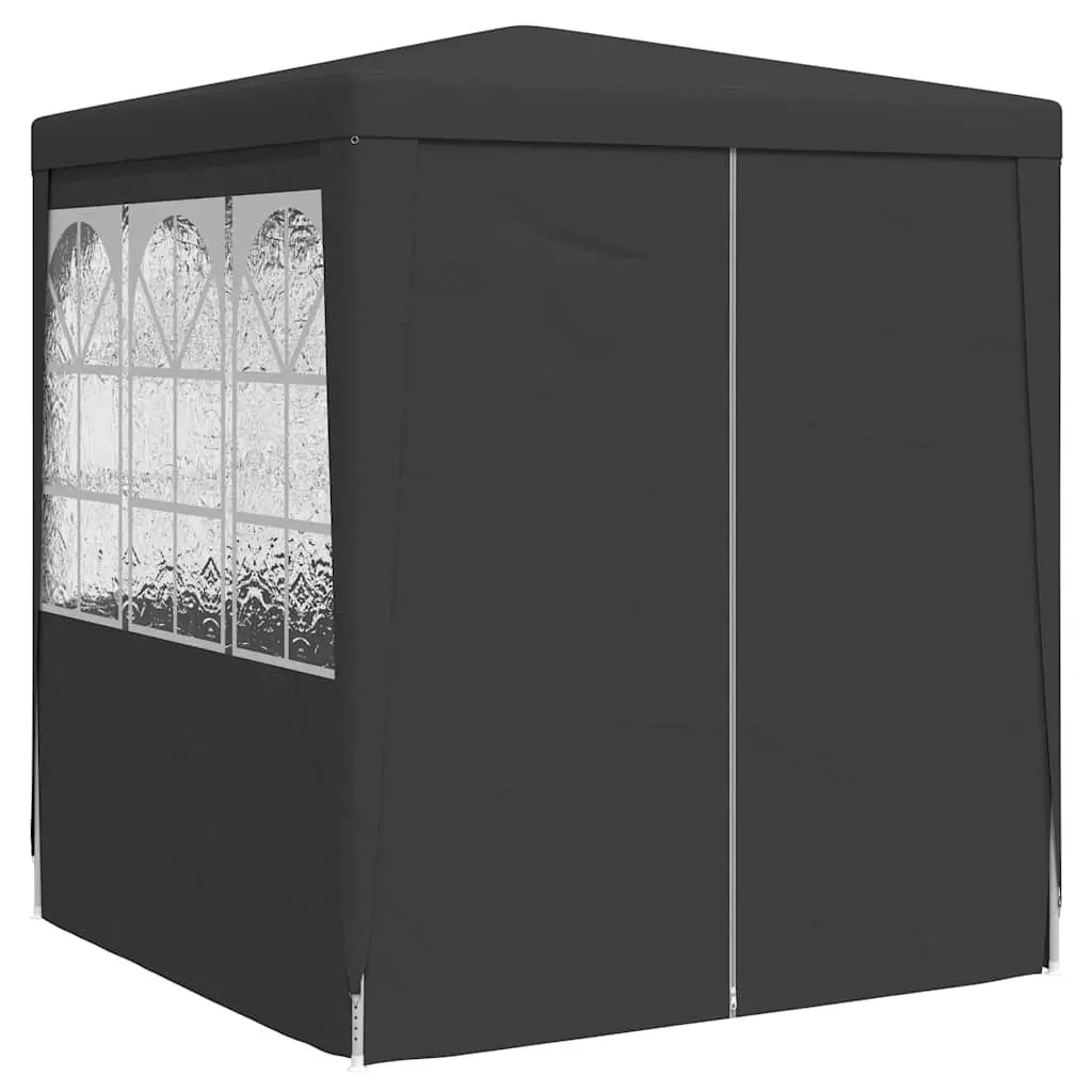 Party Tent Marquee 2.5x2.5m UV and Water Resistant with Side Walls Anthracite