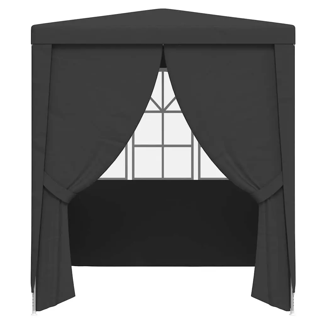 Party Tent Marquee 2.5x2.5m UV and Water Resistant with Side Walls Anthracite