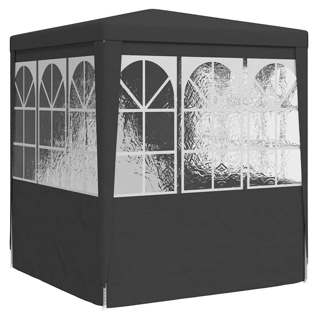 Party Tent Marquee 2.5x2.5m UV and Water Resistant with Side Walls Anthracite