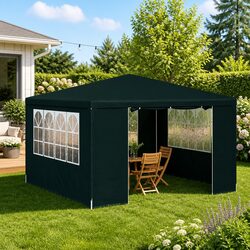 Green Canopy Gazebo 4x4 m for Garden Celebrations