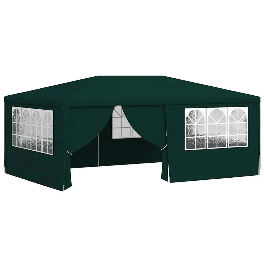 Party Tent 4x6m Green Outdoor Canopy Gazebo with Side Walls Windows and Door Panels